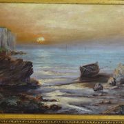 Marine, oil painting on canvas by Louis CADIERRA, 60 x 47 cm