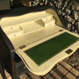 Louis XV style scriaban lacquered black and beige inside