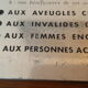 Former metal plate mutilated reserved places of war transit sncf