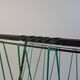 1960 Czechoslovakian Mid-Century Magazine Rack with Green Wire