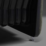 Set of two fabric and fiberglass easy chairs by Alberto Rosselli for Saporiti