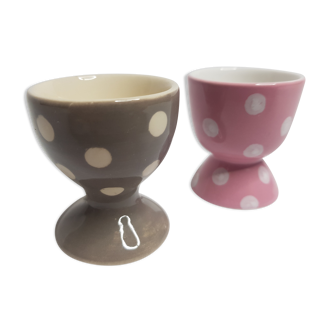 Set of cockroaches with grey and pink polka dots