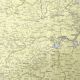 Vintage map Asia China Korea 43x43cm from 1950
