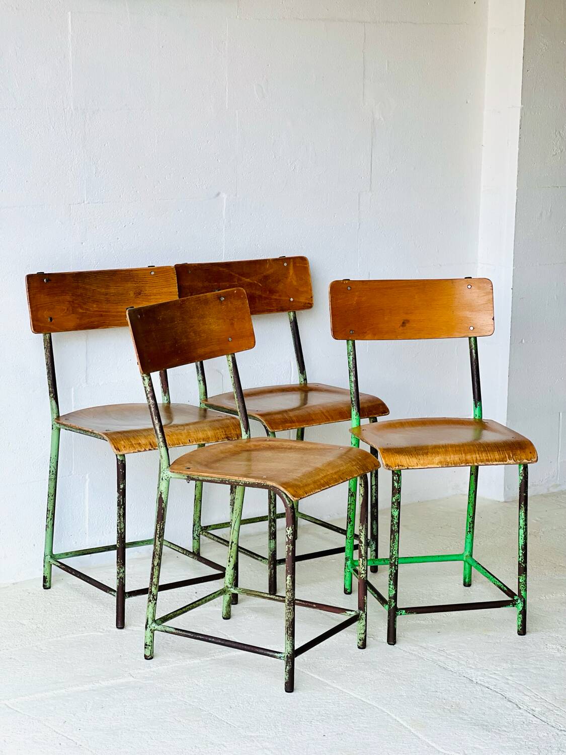 Vintage  School Chairs, set of 4