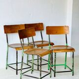 Vintage  School Chairs, set of 4