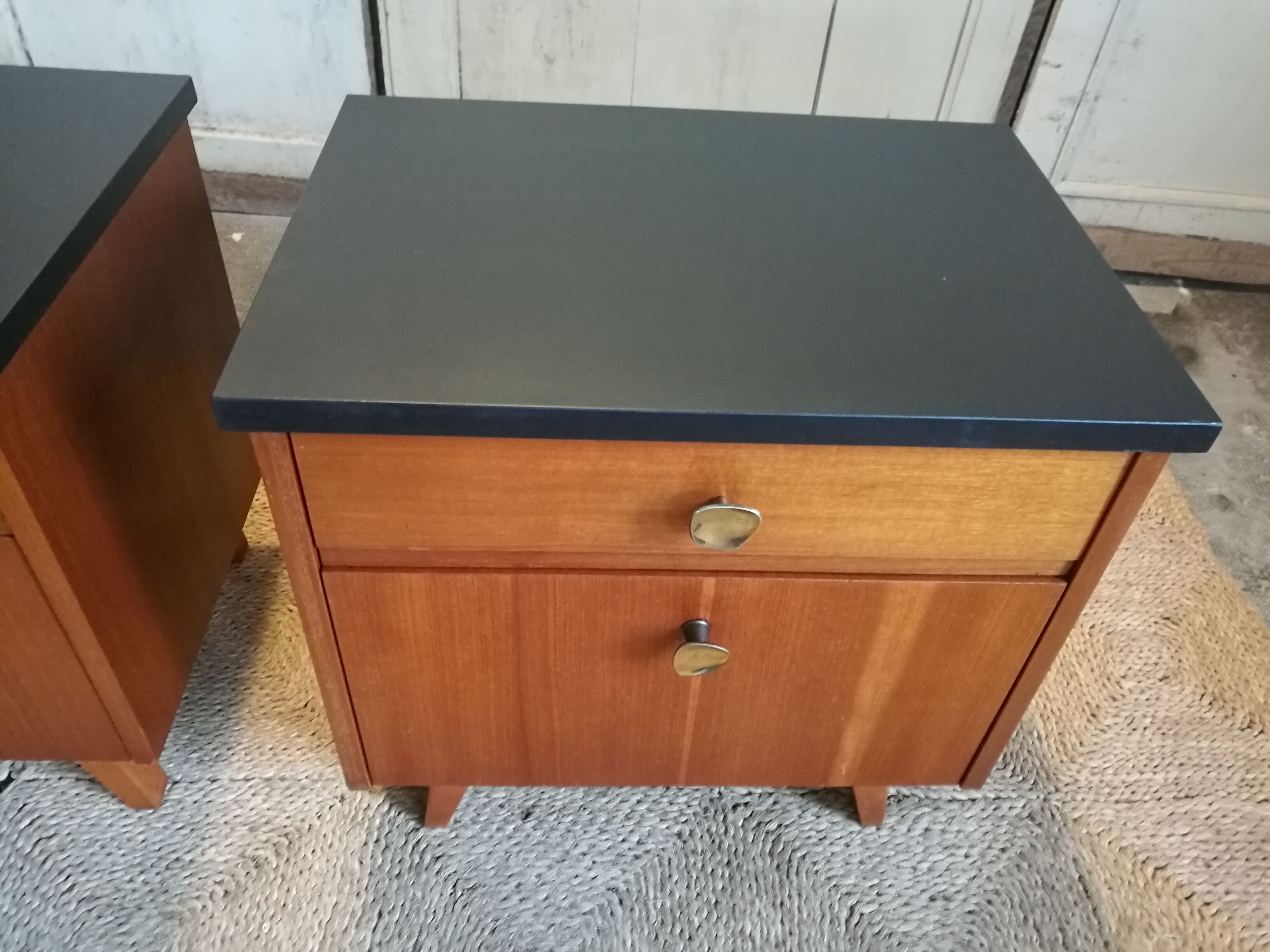 Pair of vintage bedsides