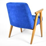 Original 60s icon, armchair 366 designer J. Chierowski, blue