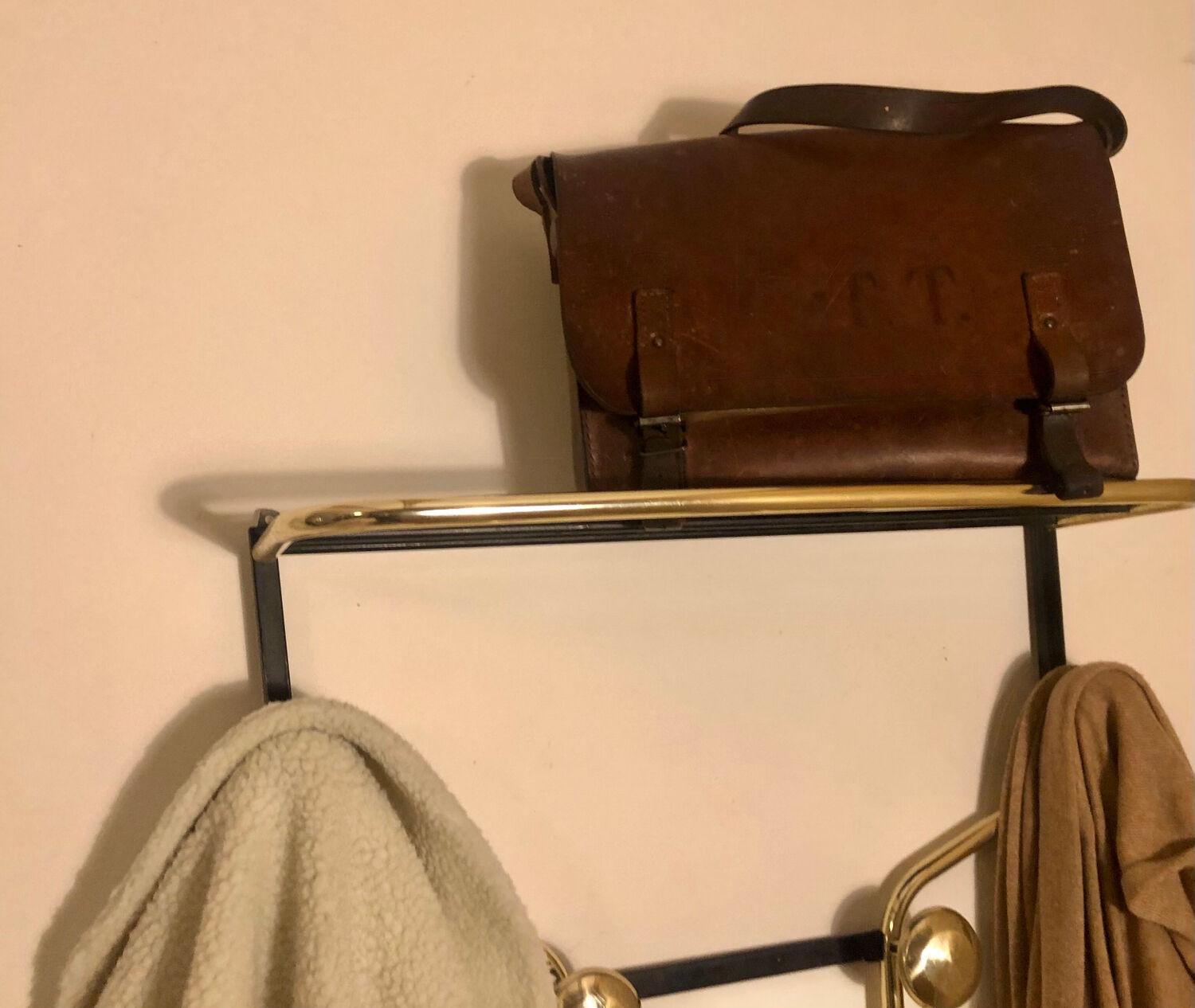 Vintage wall coat rack 1960