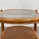Vintage roasttan coffee table and glass top