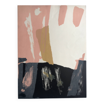Pierre pallut, couleurs 2, c 1973. lithographie originale signée au crayon