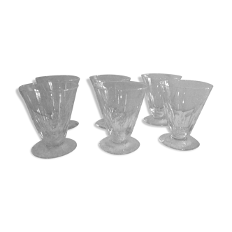 Set de 6 verres art deco