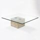 Sergio and Giorgio Saporiti, table with thick glass top, 1970