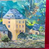 Le Joncour (XXth century) Mill on the Mayenne, Oil on canvas