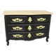 Curved Chest of Drawers in Black Lacquered Finish