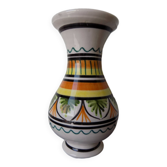 Earthenware vase with Breton decor (17 cm)
