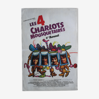 Affiche cinéma originale "les 4 charlots mousquetaires"