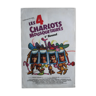 Affiche cinéma originale "les 4 charlots mousquetaires"