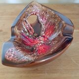 Decorative ceramic ashtray with empty pocket from Vallauris Vintage