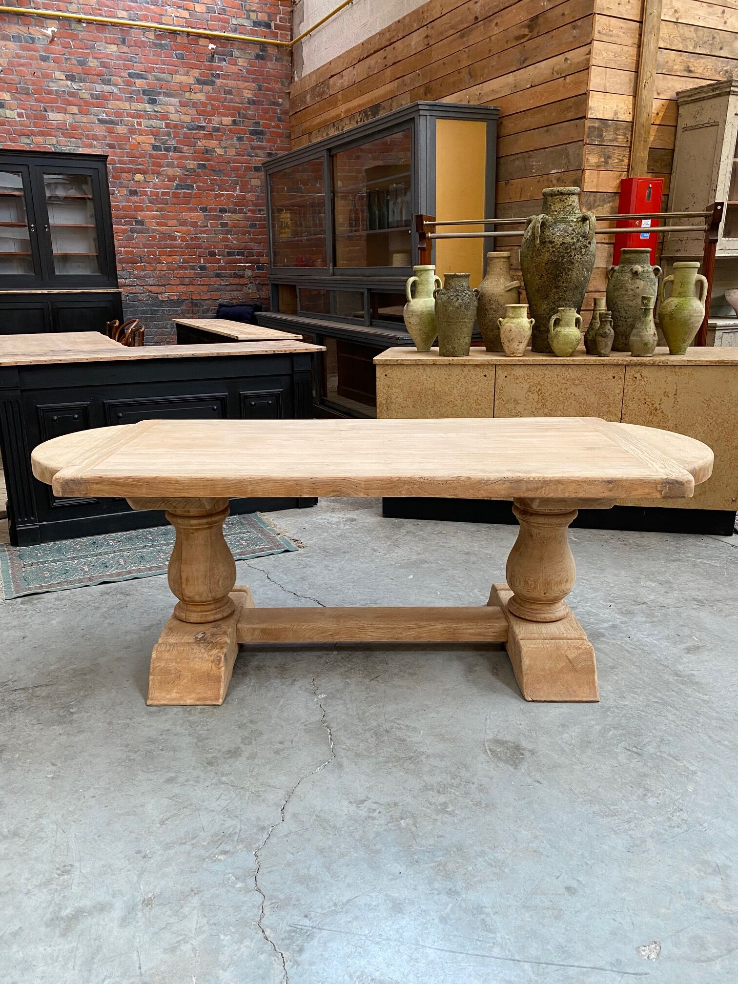 Monastery type table in solid oak