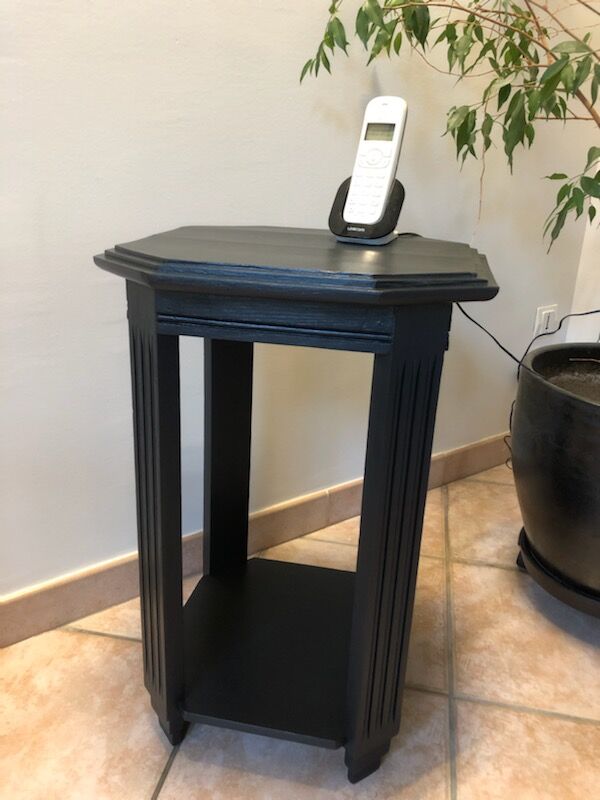 Octagonal art deco pedestal