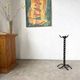 Large wrought iron floor candlestick, folk art, around 1900