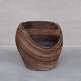 Mid-Century Italian Reed Lounge Chair