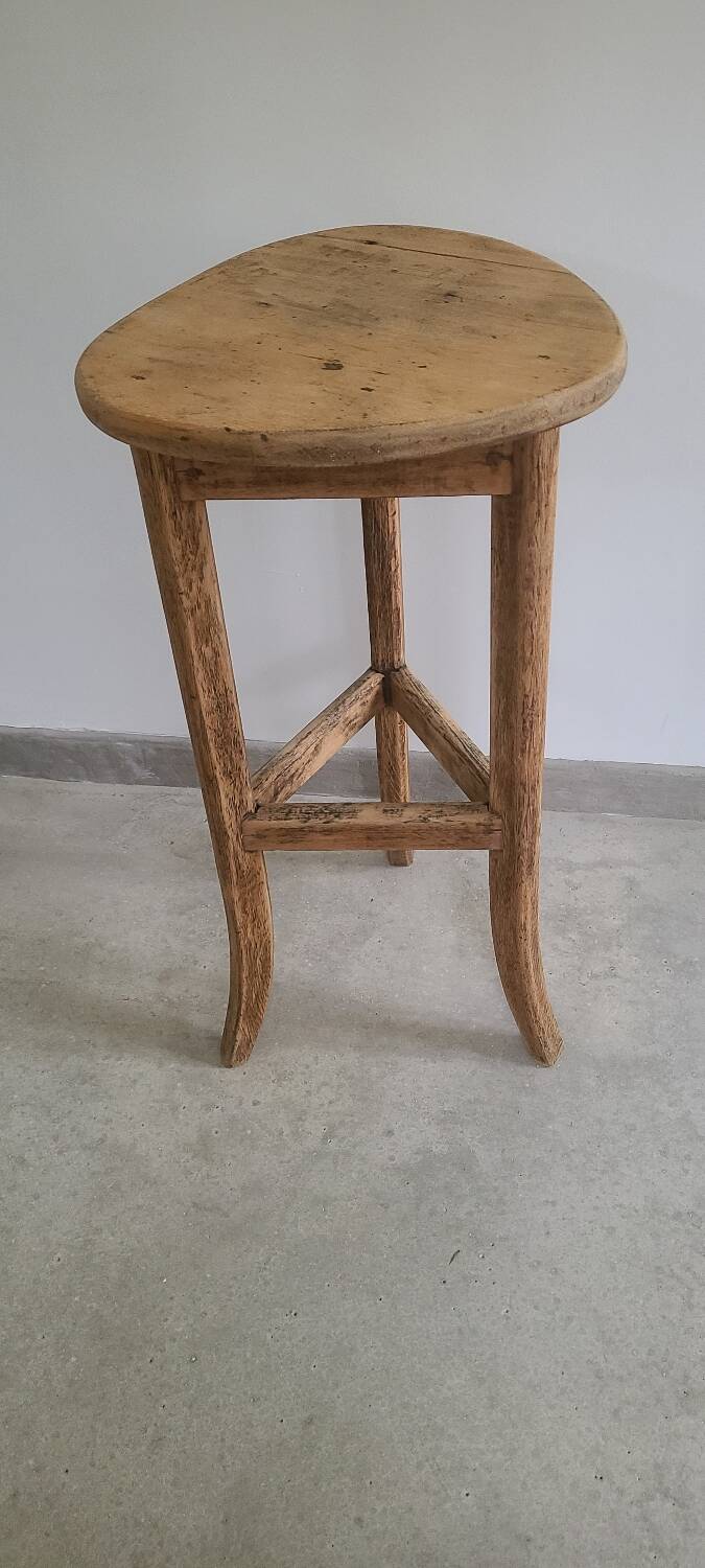 Old solid oak plant stand