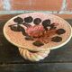 Old Plate VALLAURIS Polychrome Ceramic Flower Decor Vintage