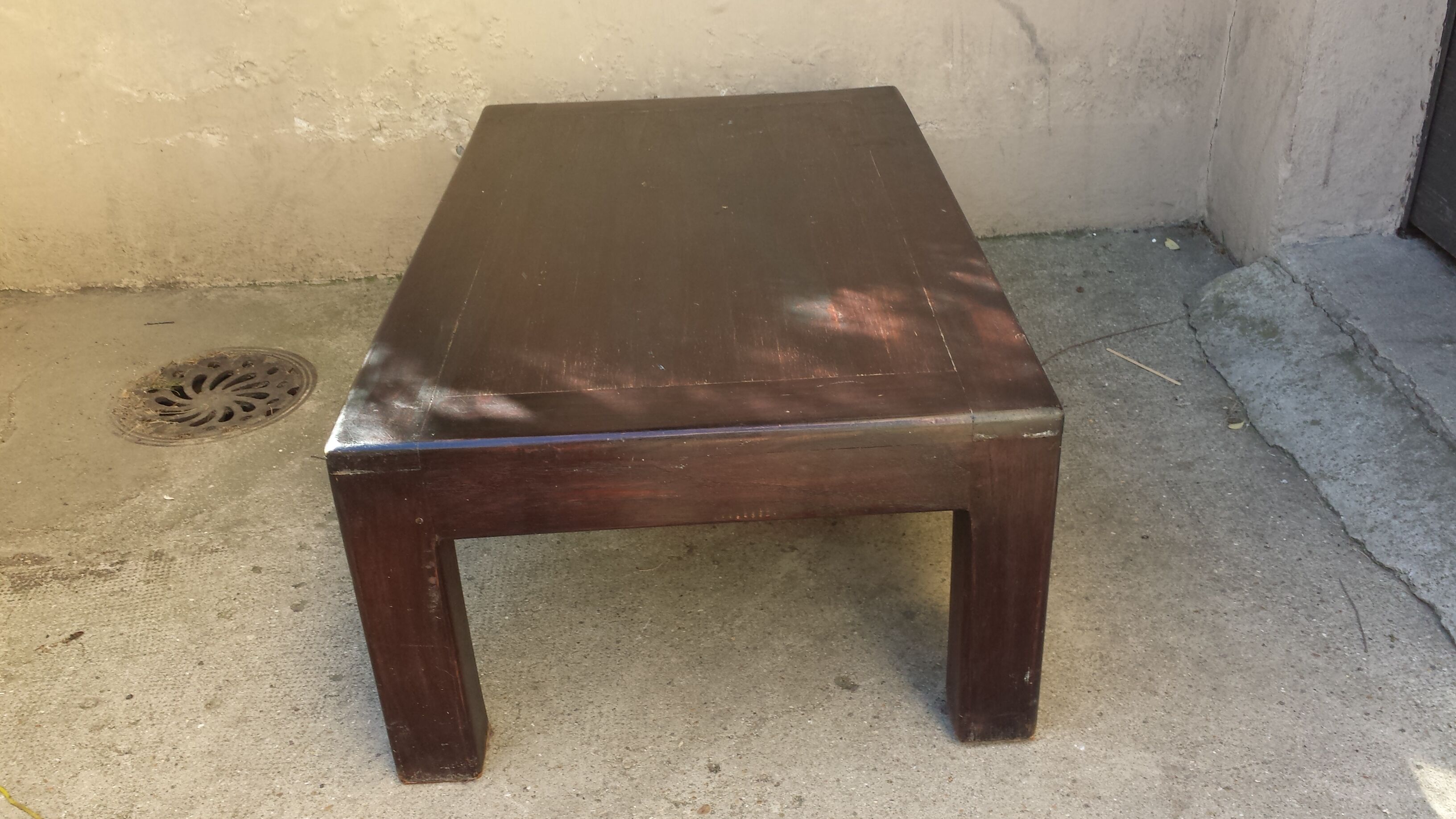 Low wooden vintage table