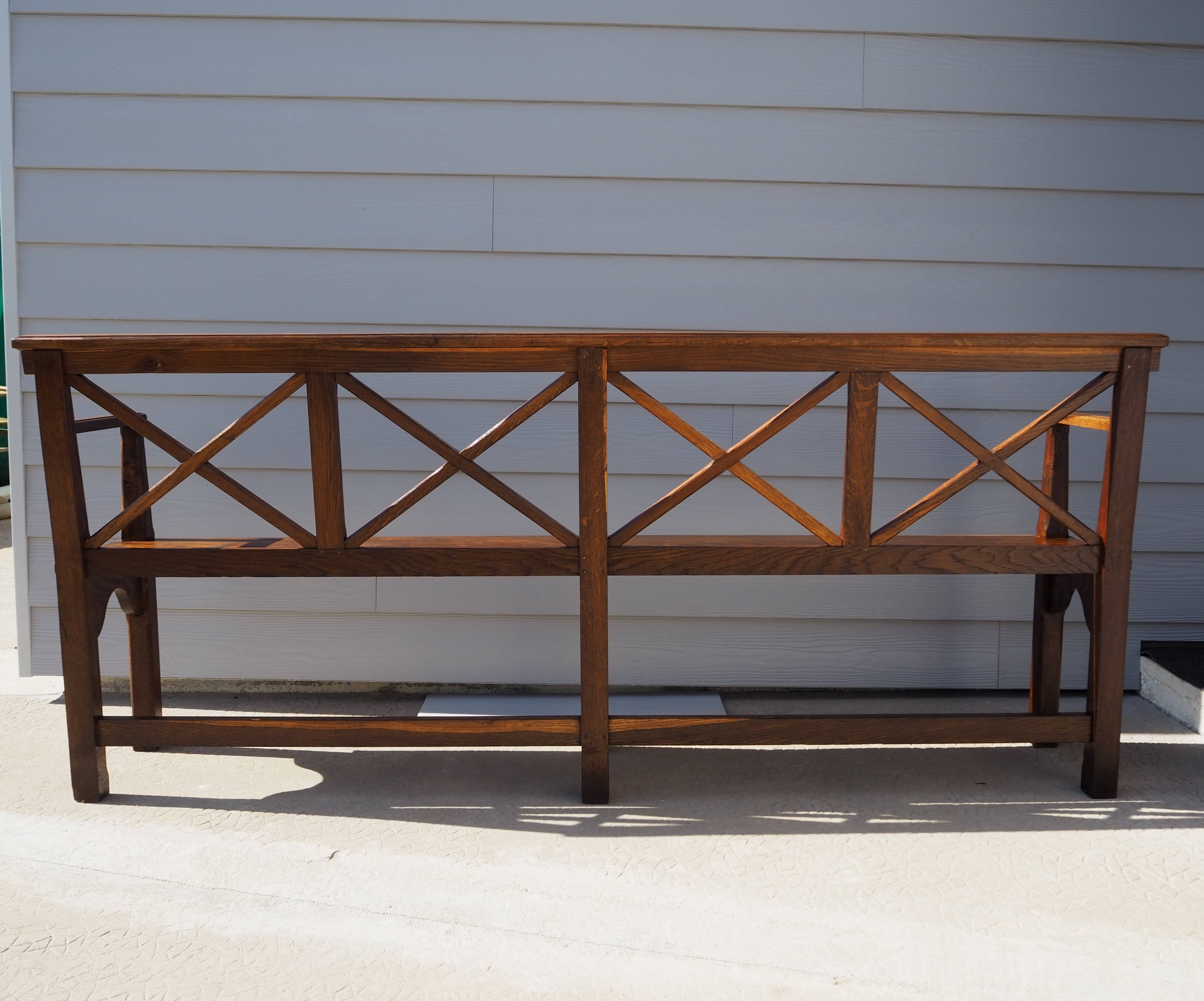 Solid oak bench