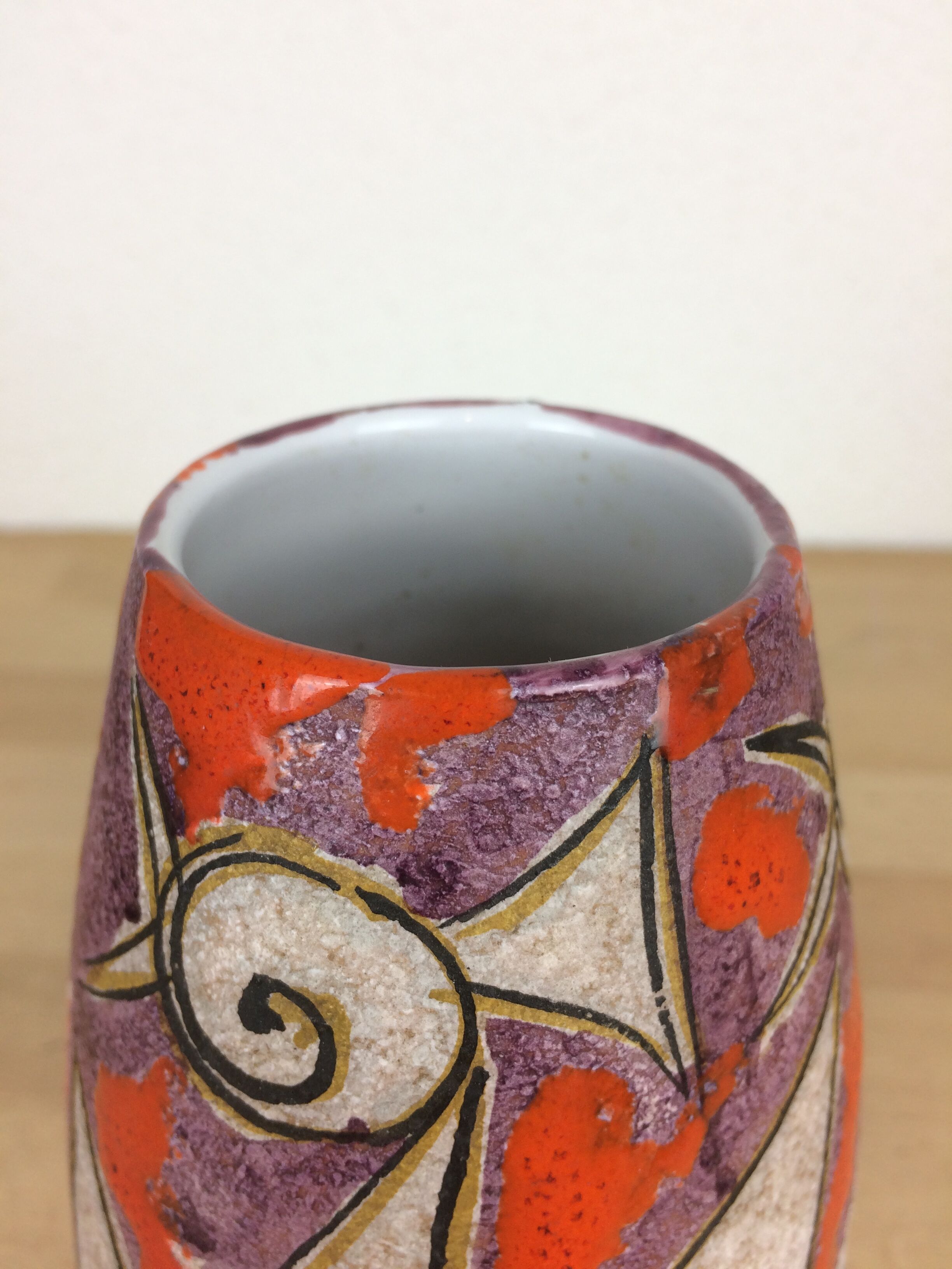 Stylized bird vase Fratelli Fanciullacci, Italian ceramic 50