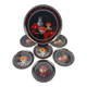 Bernardaud Limoges "Red Fruits" by Jean-Claude Chauray, 7 pieces