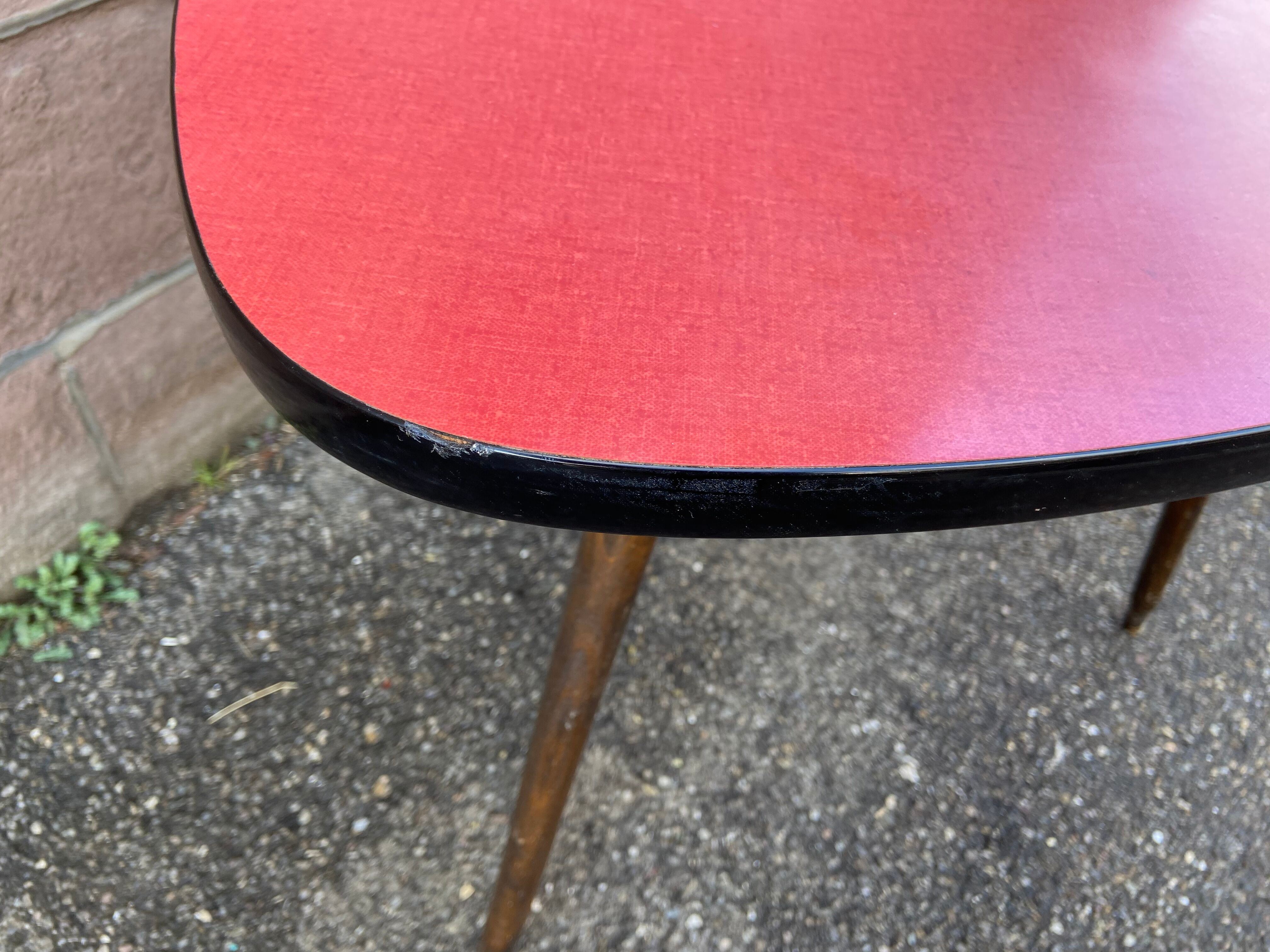 French formica vintage cocktail table 1960