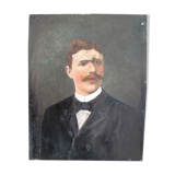 Painting - Portrait of a man with a mustache - XIX