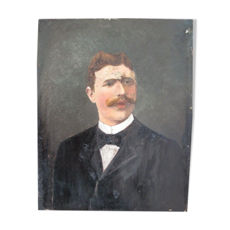 Portrait d'homme à la moustache - XIXe