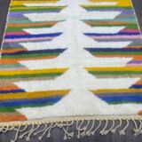 Handmade artisan rug in ochre, size 1.5/2.5 m.