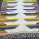 Handmade artisan rug in ochre, size 1.5/2.5 m.