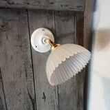 Vintage frosted glass wall light