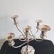 Five-branch chandelier, silvered, silver-plated brass, Italy, 1960s.
