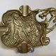 Ashtray glass blowers gargoyle in brass