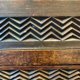 Brutalist African sideboard attributed to Berquin 1960