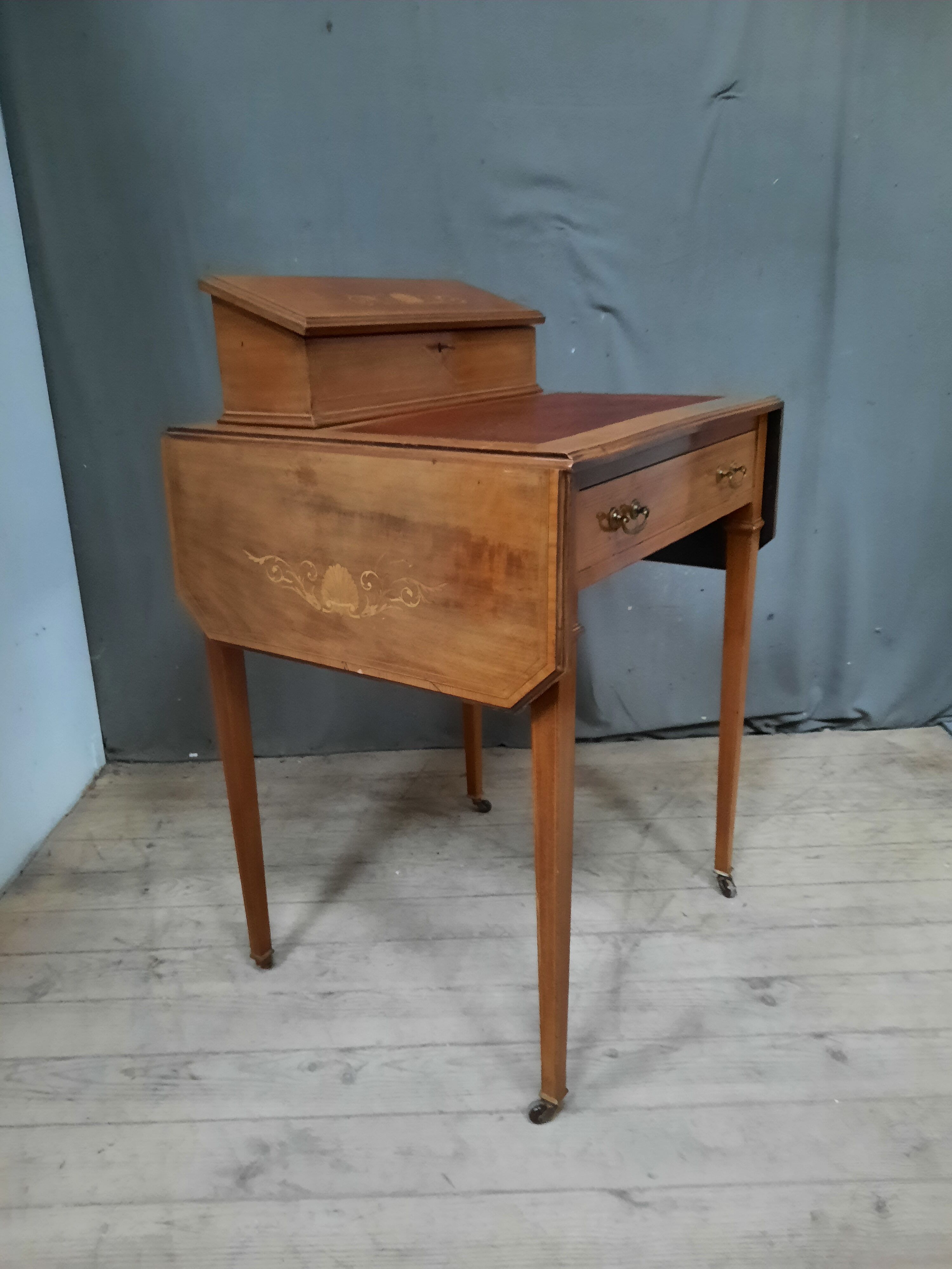 English tiered Burreau and 2 lids