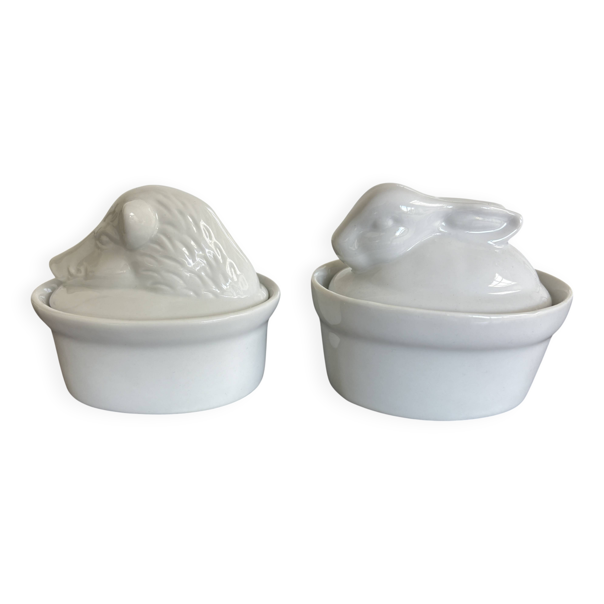 2 Porcelain Terrines - Wild Boar and Rabbit