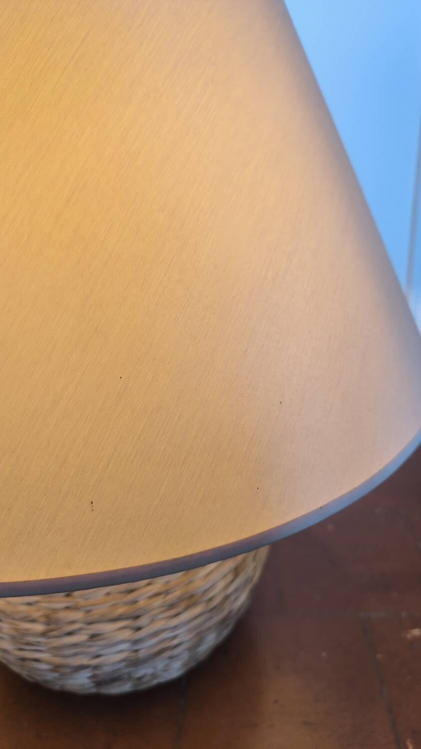 Vintage wicker table lamp