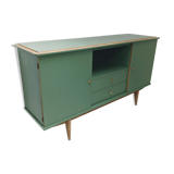 Vintage wooden and green sideboard