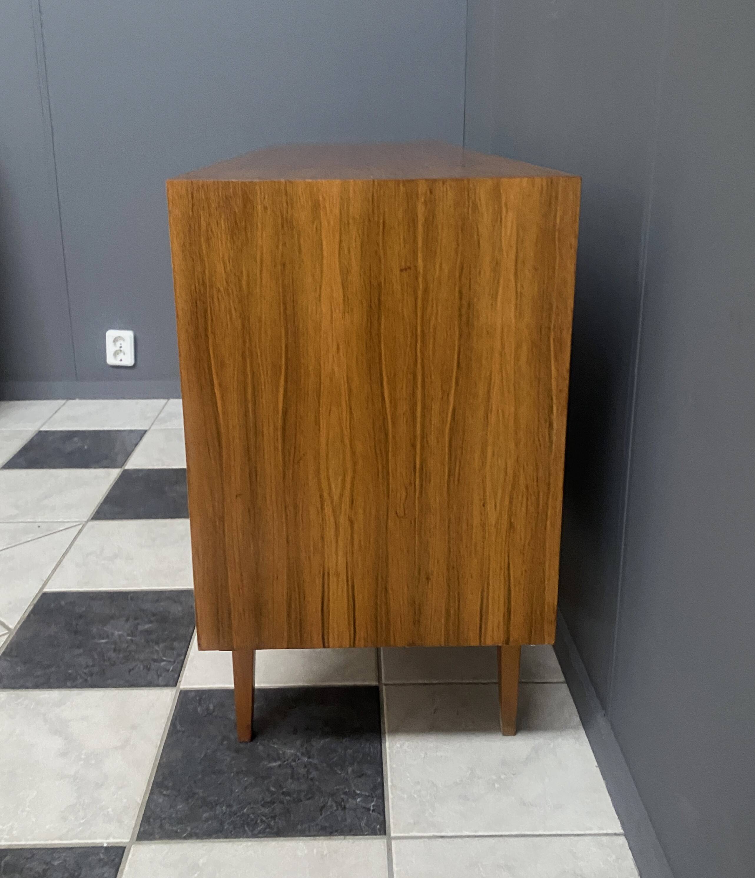 wood sideboard 1960s 2 doors and 4 drawers in the middle