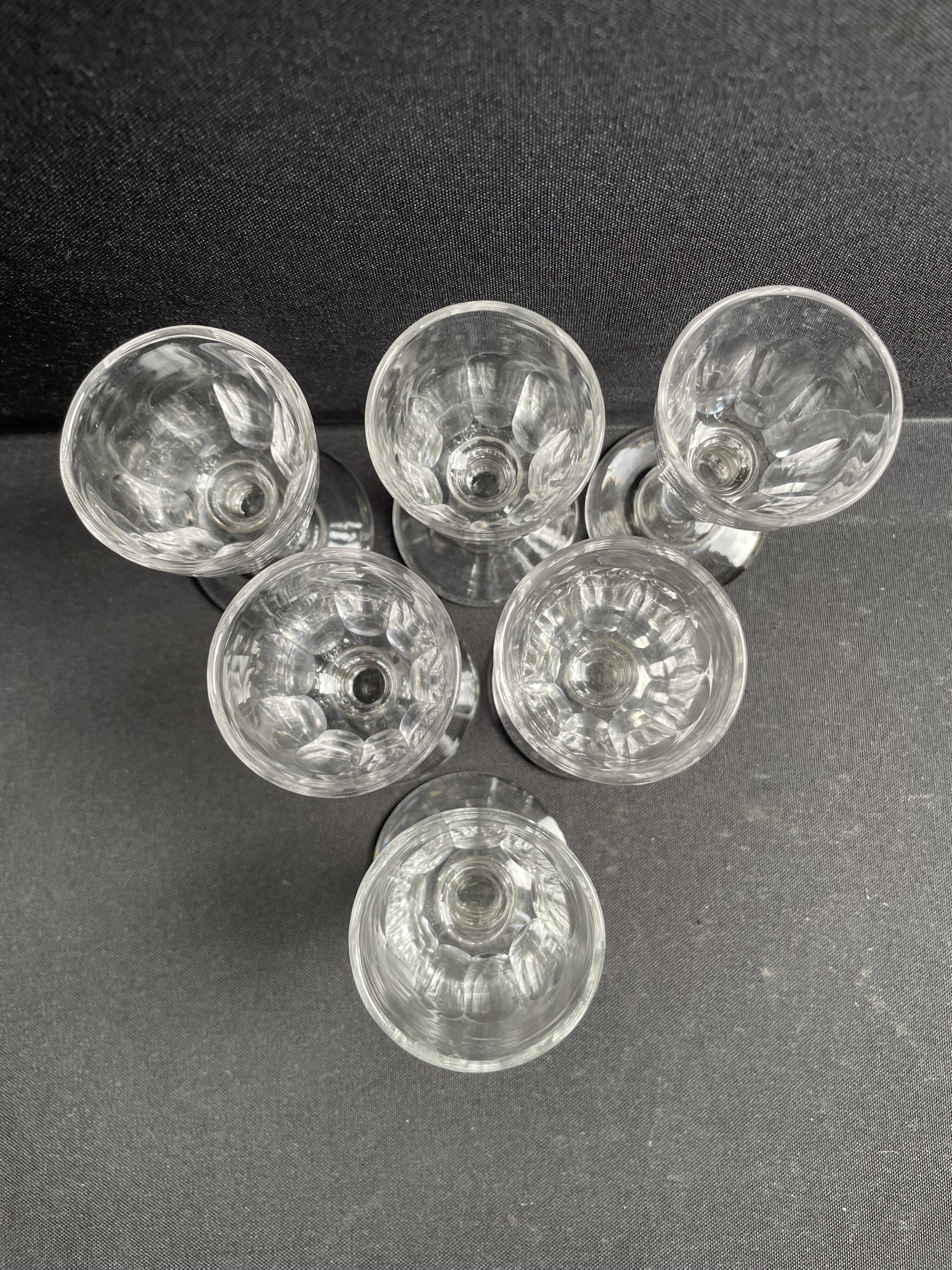 6 Baccarat Clermont liqueur glasses