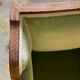 Pair of English armchairs green velvet