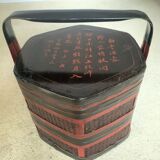 Pair of Chinese bamboo baskets