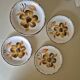 Set of 70's flower decorated plates